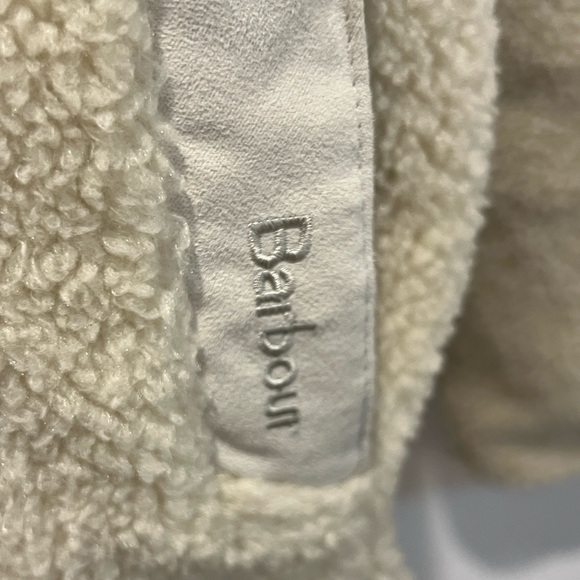 Barbour cream millhouse fleece jacket size 12 - Picture 6 of 8